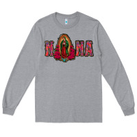 Heather Grey Nana Lady Of Guadalupe Long Sleeve Tee - Jasminsmagicworld
