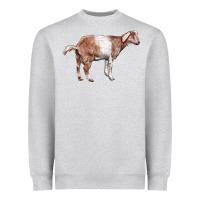 Heather Grey Nubian Goat Heavyweight Sweatshirt - LillyAllenDesigns