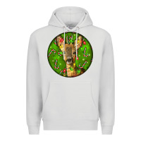 Dove Grey red brocket deer christmas Premium Hoodie - LillyAllenDesigns