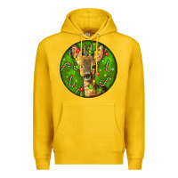 Lemon red brocket deer christmas Premium Hoodie - LillyAllenDesigns