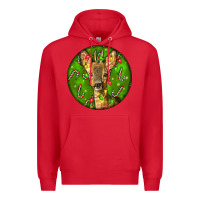 Red red brocket deer christmas Premium Hoodie - LillyAllenDesigns