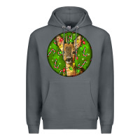 Rock red brocket deer christmas Premium Hoodie - LillyAllenDesigns