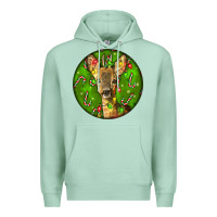 Seafoam red brocket deer christmas Premium Hoodie - LillyAllenDesigns