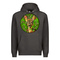 Smoke red brocket deer christmas Premium Hoodie - LillyAllenDesigns
