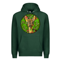Sports Green red brocket deer christmas Premium Hoodie - LillyAllenDesigns