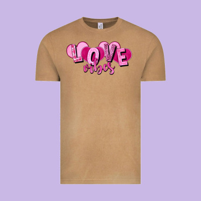 Love Vibes Valentine's Day Vintage Tee Designed By Howdyjamesfarm