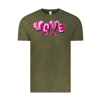 Vintage Olive Love vibes Valentine's Day Vintage Tee - HowdyJamesFarm
