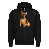 Black french bulldog Zipper Hoodie - Artiststas