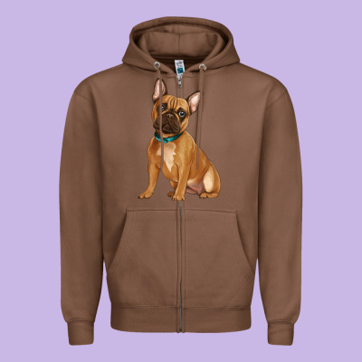 French Bulldog Zipper Hoodie Designed By Artiststas