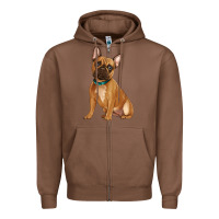 Chestnut french bulldog Zipper Hoodie - Artiststas