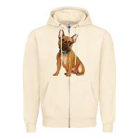 Sandshell french bulldog Zipper Hoodie - Artiststas