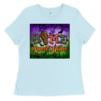 Baby Blue Home sweet home Ladies Tee - NancyCooperArtShop