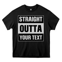 Black Straight Outta Your Text Heavy Core Tee - Bettercallsaul