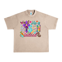 French Oak He is risen indeed Happy Easter Day Urban Heavy Tee - HowdyJamesFarm