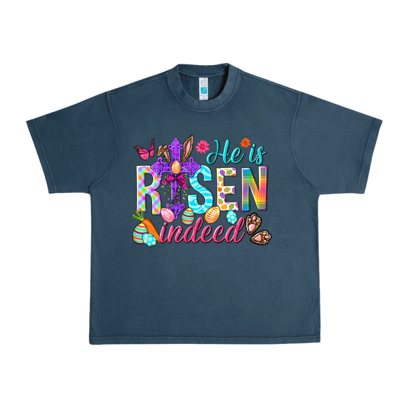 He Is Risen Indeed Happy Easter Day Urban Heavy Tee by HowdyJamesFarm | Teevron