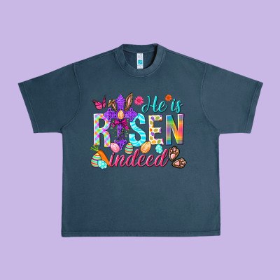 He Is Risen Indeed Happy Easter Day Urban Heavy Tee Designed By Howdyjamesfarm