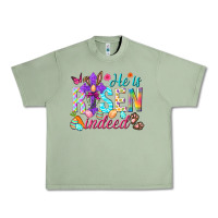 Oil Green He is risen indeed Happy Easter Day Urban Heavy Tee - HowdyJamesFarm