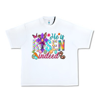White He is risen indeed Happy Easter Day Urban Heavy Tee - HowdyJamesFarm