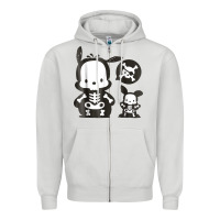 Dove Grey pochacco skeleton halloween shirt Zipper Hoodie - longCreatives