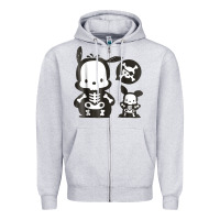 Heather Grey pochacco skeleton halloween shirt Zipper Hoodie - longCreatives