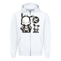 White pochacco skeleton halloween shirt Zipper Hoodie - longCreatives