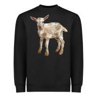 Black Baby Saanen Goat Heavyweight Sweatshirt - LillyAllenDesigns