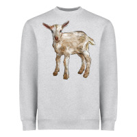 Heather Grey Baby Saanen Goat Heavyweight Sweatshirt - LillyAllenDesigns