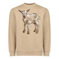 Mushroom Baby Saanen Goat Heavyweight Sweatshirt - LillyAllenDesigns