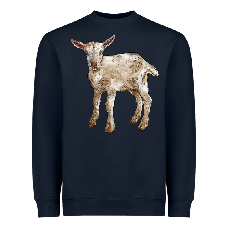 Baby Saanen Goat Heavyweight Sweatshirt by LillyAllenDesigns | Teevron