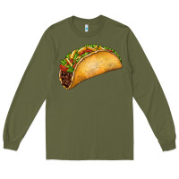 Army Green Taco Long Sleeve Tee - FaDigitalArtStudio