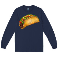 Navy Taco Long Sleeve Tee - FaDigitalArtStudio