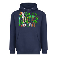 Navy st.patricks one lucky cna  nurse Heavyweight Hoodie - BarkalooDesign