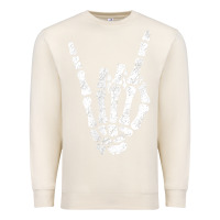 Sandshell Rock Hand Sign Skeleton Rock N Roll Halloween Faux Pocket Premium Sweatshirt - longCreatives
