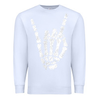 White Rock Hand Sign Skeleton Rock N Roll Halloween Faux Pocket Premium Sweatshirt - longCreatives