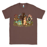 Chestnut Western rabbit bunny with crosses Easter Day Classic Tee - HowdyJamesFarm