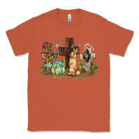 Copper Western rabbit bunny with crosses Easter Day Classic Tee - HowdyJamesFarm