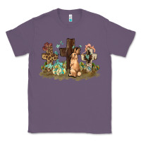 Lavender Western rabbit bunny with crosses Easter Day Classic Tee - HowdyJamesFarm