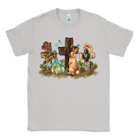 Moon Dust Western rabbit bunny with crosses Easter Day Classic Tee - HowdyJamesFarm