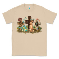 Mushroom Western rabbit bunny with crosses Easter Day Classic Tee - HowdyJamesFarm