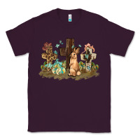 Plum Western rabbit bunny with crosses Easter Day Classic Tee - HowdyJamesFarm