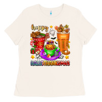 Bone Happy Hallothanksmas coffee cups Ladies Tee - texasbilliewilder