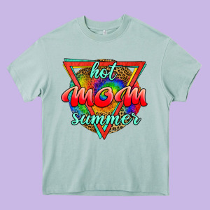 Hot Mom Summer Heavy Core Tee Designed By Jahusdesignshop