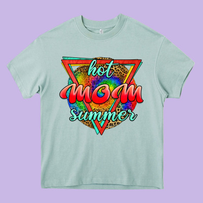 Hot Mom Summer Heavy Core Tee Designed By Jahusdesignshop