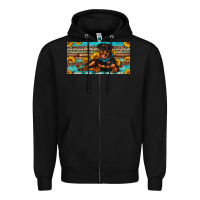 Black rottweiler with sunflowers license plate Zipper Hoodie - Artiststas