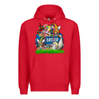 Red Easter truck Premium Hoodie - CowhideDigitalArt