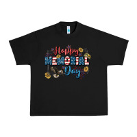 Black Happy memorial day 4th of july Urban Heavy Tee - CowGirlArtShop