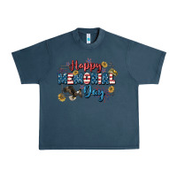 Midnight Navy Happy memorial day 4th of july Urban Heavy Tee - CowGirlArtShop