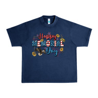 Navy Happy memorial day 4th of july Urban Heavy Tee - CowGirlArtShop