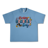 Pebble Blue Happy memorial day 4th of july Urban Heavy Tee - CowGirlArtShop