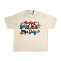 Sandshell Happy memorial day 4th of july Urban Heavy Tee - CowGirlArtShop